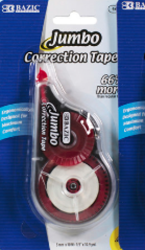 Bazic Jumbo Correction Tape 5mm x 10M (Assorted Cols)