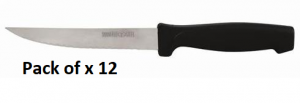 Steak Knife Black Handle - Pk 12