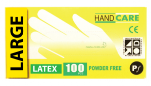 Gloves Handcare Latex Large Lalan 240mm - Powder Free