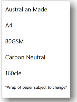 50 Ream Bundle - Copy Paper A4 80gsm  - Australian Made & Carbon Neutral 160cie