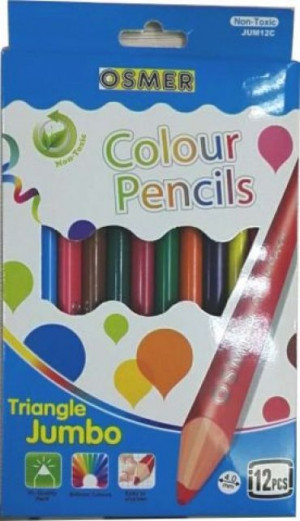 Osmer Triangular Jumbo Colouring Pencils 12's