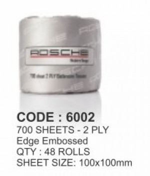 Rosche Modern Range Toilet Roll Individually Wrapped 100mmX100mm  2 Ply 48 Rolls of 700 Sheets