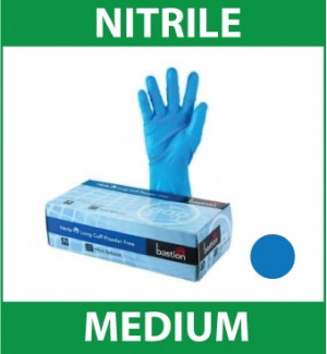 Gloves Handcare Blue Nitrile Medium Lalan 240mm - Powder Free