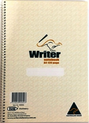 Writer Premium Board Spiral Notebook 595 A4  Side Opening- 120pg