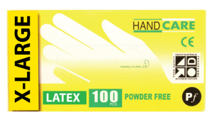 Gloves Handcare Latex X-Large Lalan 240mm - Powder Free