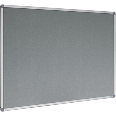 Visionchart Felt Pinboard 900x600mm Aluminium Frame Grey