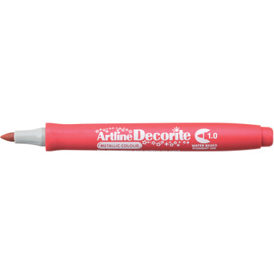 Artline Decorite Markers 1.0mm Bullet Metallic Red Box of 12
