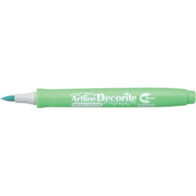 Artline Decorite Brush Markers Metallic Green Box of 12