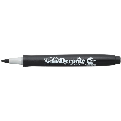 Artline Decorite Brush Markers Standard Black Box of 12