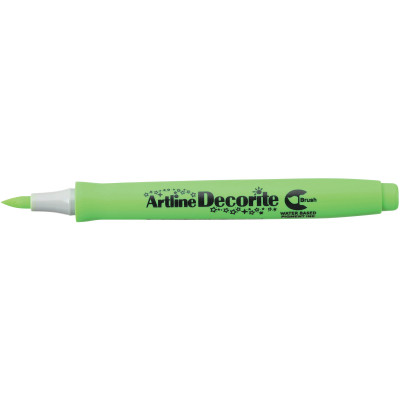 Artline Decorite Brush Markers Standard Yellow Green Box Of 12