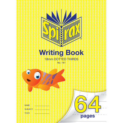 Spirax 161 Writing Book 335x240mm 64 Page 18mm Dotted Thirds