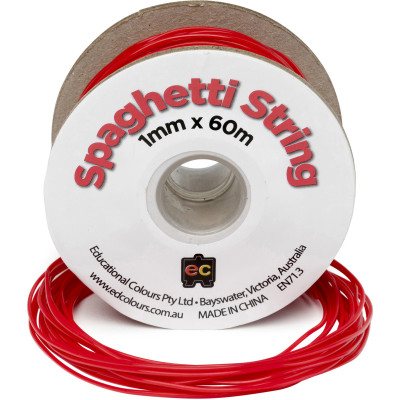 EC Spaghetti String 1mmx60m Red