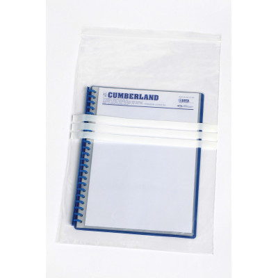 Cumberland Press Seal Plastic Bags Write On 305 x 460mm 50 Micron Pack of 100