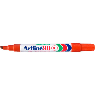 Artline 90 Permanent Markers Chisel 2-5mm Orange Box Of 12