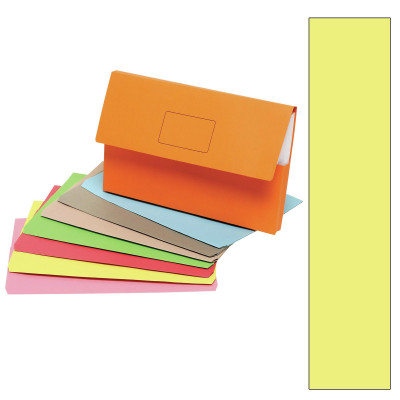 Marbig Slimpick Document Wallet Foolscap Manilla 30mm Gusset Yellow