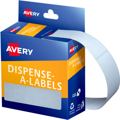 Avery Removable Dispenser Labels 19x64mm Rectangle White Pack of 280