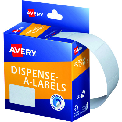 Avery Removable Dispenser Labels 24x32mm Rectangle White Pack of 420