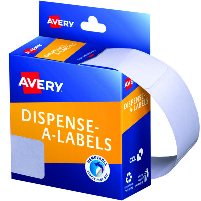 Avery Removable Dispenser Labels 24x49mm Rectangle White Pack of 325