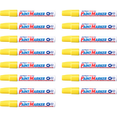 Artline 400Xf Paint Marker Medium Bullet 2.3mm Yellow Pack Of 15