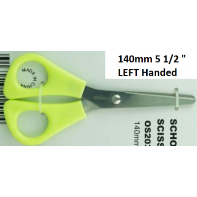 Osmer Lefthanded Scissor 140mm Green Handle